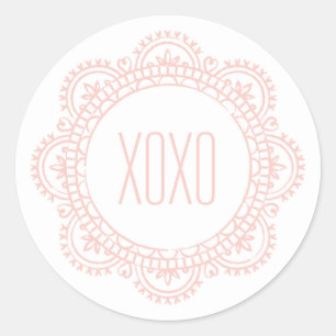 Valentine Doily Sticker - Pink