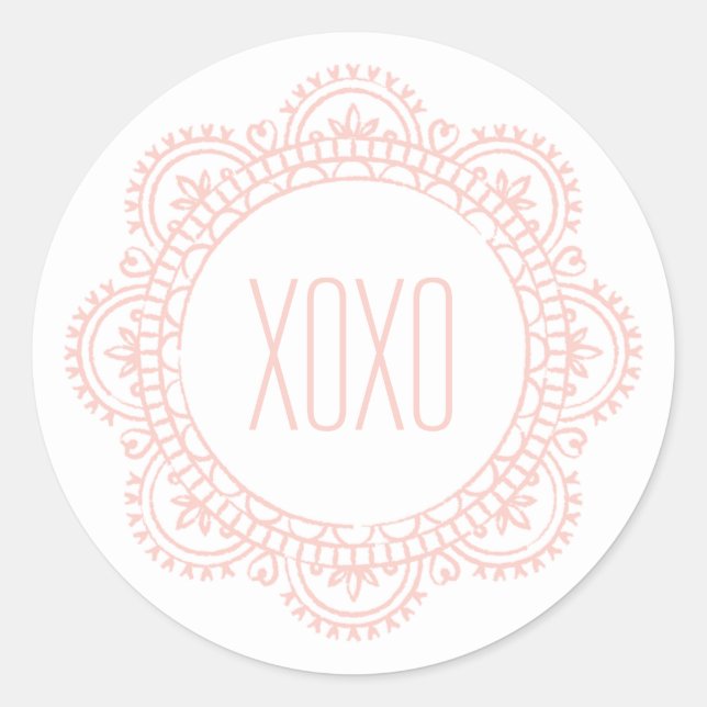Valentine Doily Sticker - Pink (Front)