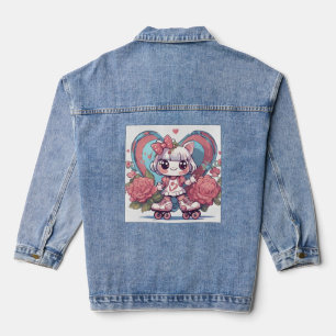 valentine doll heart denim jacket