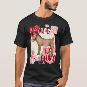 Valentine Donkey Simply Watercolor Southern Colour T-Shirt