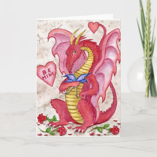 Valentine Dragon Holiday Card (Front)