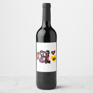 Valentine dream dance day wine label
