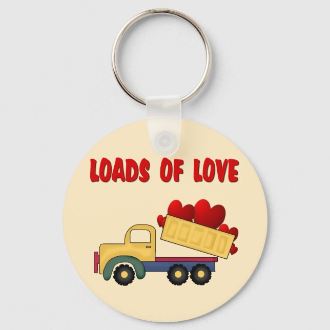 Valentine Dump truck with Loads of Love Key Ring (Front)
