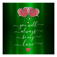 Valentine Elegant Interlocked Hearts Design