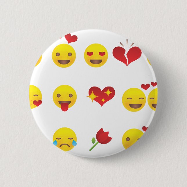 Valentine Emojis 6 Cm Round Badge (Front)