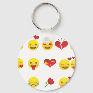 Valentine Emojis Key Ring