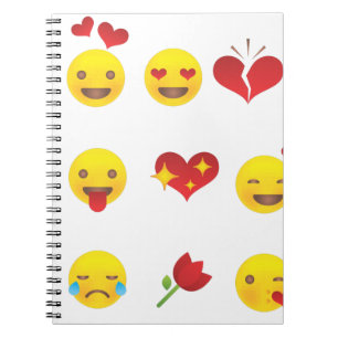 Valentine Emojis Spiral Notebook