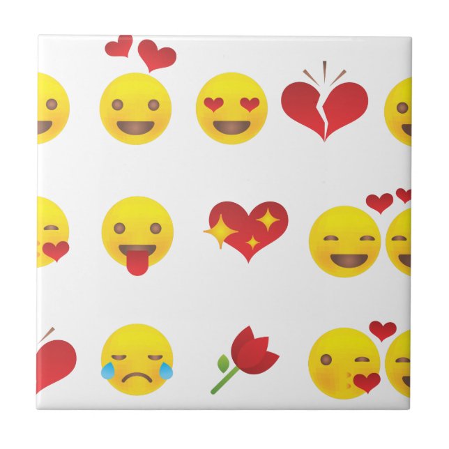 Valentine Emojis Tile (Front)