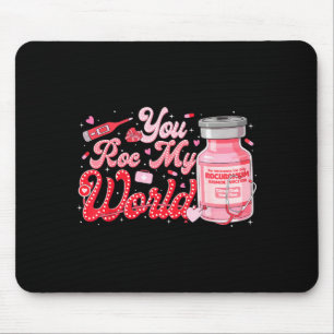 Valentine Er Ed Icu Nicu Rn Nurse You Roc My World Mouse Pad