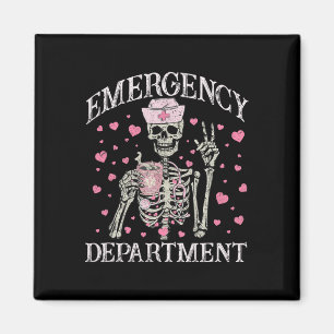Valentine Er Nurse Emergency Department Room Skele Magnet