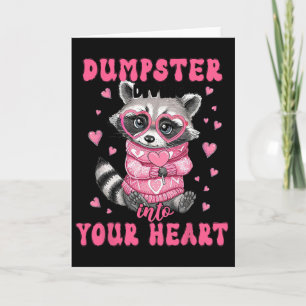 Valentine Feral Raccoon Tee Lover Card