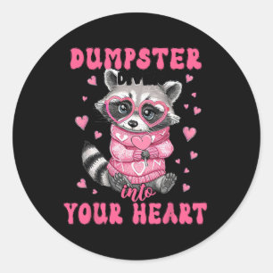 Valentine Feral Racoon Tee Lover  Classic Round Sticker