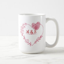 Valentine Fingerprint Heart Mug
