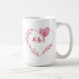 Valentine Fingerprint Heart  Mug