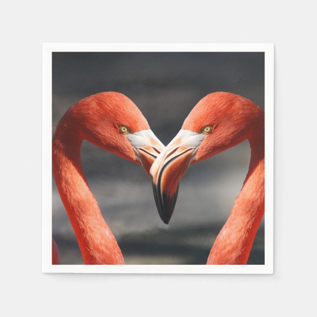 Valentine Flamingo Napkin (Front)
