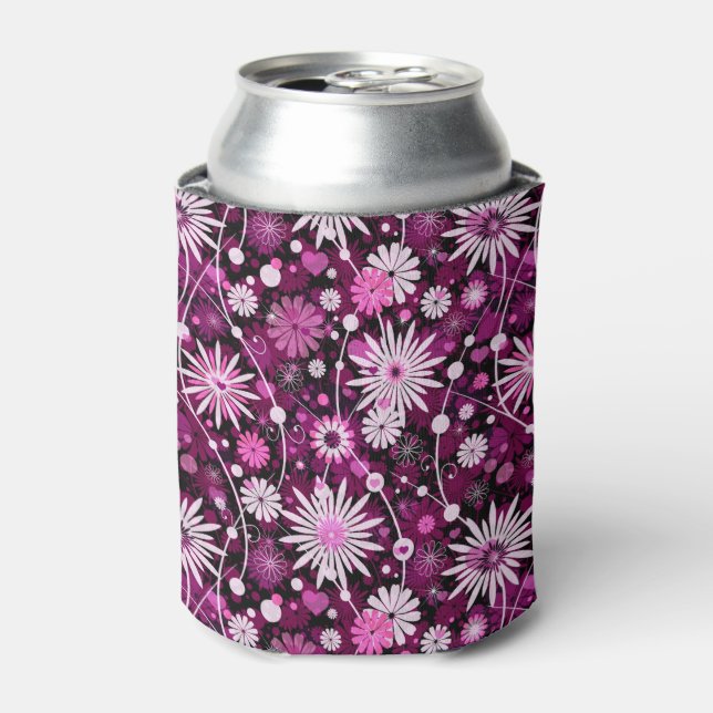 Valentine Floral Pattern Can Cooler (Can Front)