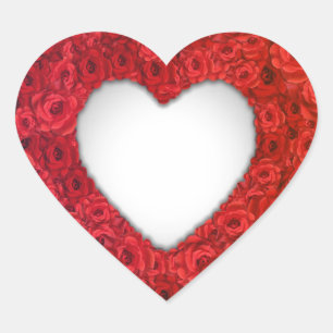 Valentine Flowers Heart Sticker