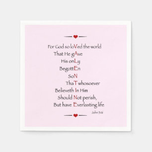 VALENTINE - For God So Loved the World Napkin