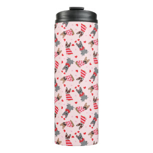 Valentine French Bulldogs Thermal Tumbler