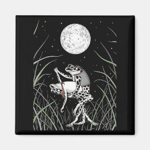 Valentine frog under the moon magnet