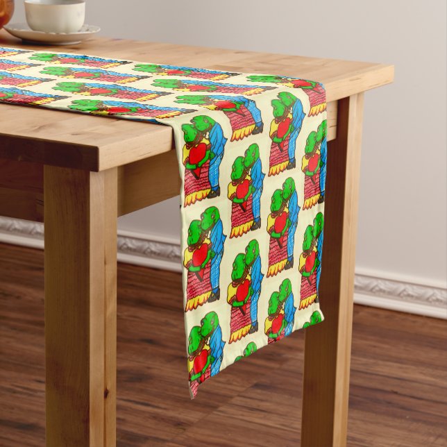 VALENTINE FROGGY STYLE LOVE     SHORT TABLE RUNNER (In Situ)