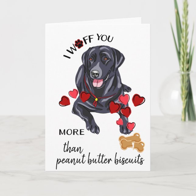 Valentine from Your Black Labrador Retriever Love Holiday Card (Front)