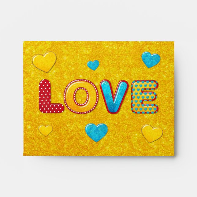 Valentine Fun 3D Mix and Match 3 Envelope (Front)