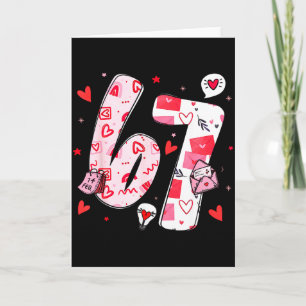 Valentine Funny Six Seven 6 7 Meme Men Women Kids  Card