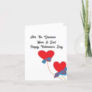 Valentine G Card : Greatest Mum & Dad