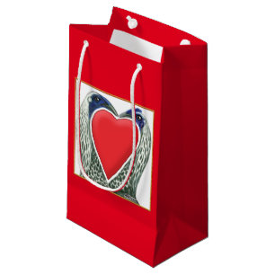 Valentine Game Chickens Small Gift Bag