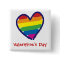 Valentine Gay Pride Rainbow Heart