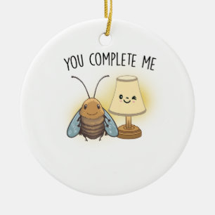Valentine Gift Bee You Complete Me Ceramic Tree Decoration