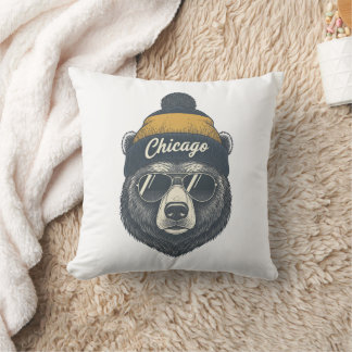 Valentine Gift Chicago Bear Beanie Pillow Cozy!