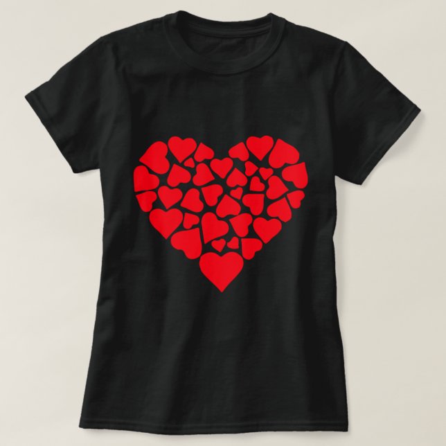 Valentine Gift Heart Love For Men And Women Couple T-Shirt (Design Front)