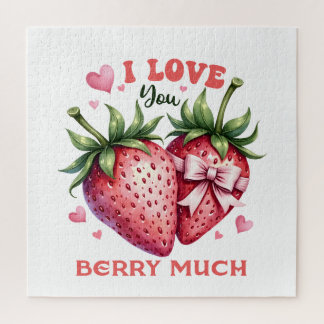Valentine Gift | I Love You Berry Much Jigsaw Puzzle