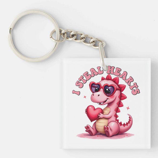 Valentine Gift | I Steal Hearts Key Ring (Front)