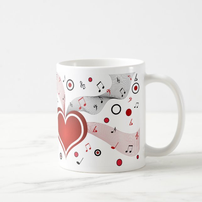 Valentine Gift Idea Love Music Mug (Right)