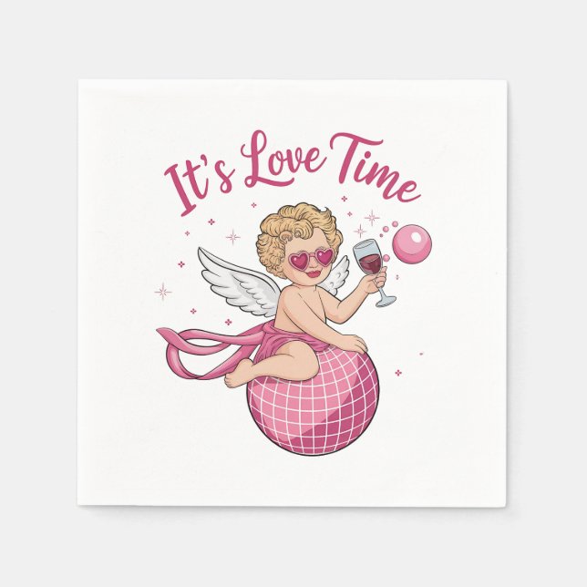 Valentine Gift | It Is Love time Napkin (Front)