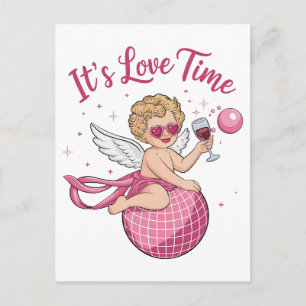 Valentine Gift It Is Love time Postcard