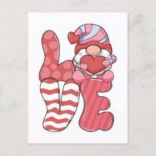 Valentine Gift LOVE Gnome Postcard