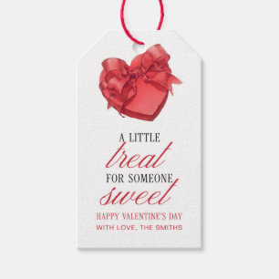 Valentine Gift Tag with Red Heart