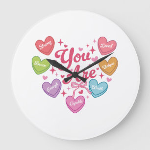Valentine Gift You Are My Love Large Clock