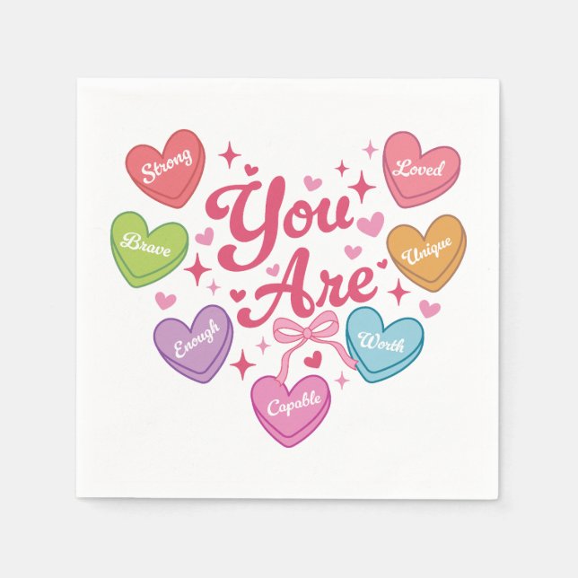 Valentine Gift | You Are My Love Napkin (Front)