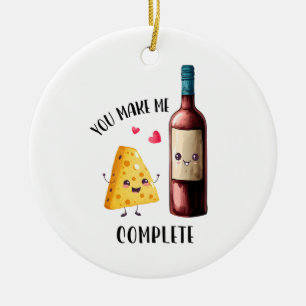 Valentine Gift You Make Me Complete Ceramic Tree Decoration