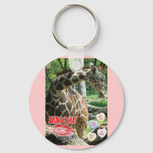 Valentine Giraffe Key Ring