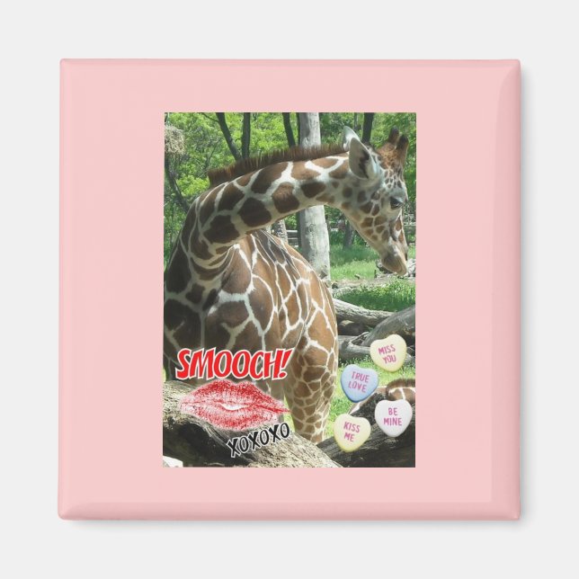 Valentine Giraffe Magnet (Front)