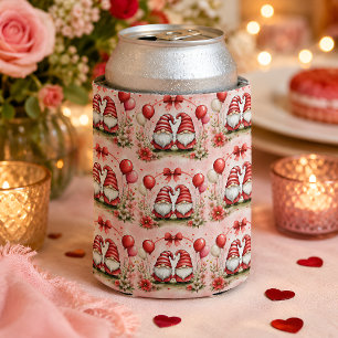 Valentine Gnome Can Cooler