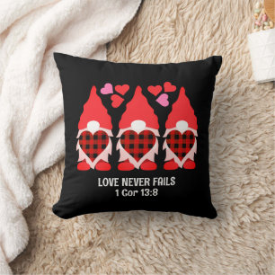 VALENTINE GNOME Love Never Fails Cushion