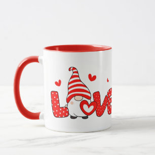 Valentine gnome mug