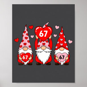 Valentine Gnomes 67 Funny Meme Cute Love Gnome Cou Poster